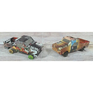 Ten Thousand Villages Metal Trucks Vehicles Lot of 2 Nestle Nescafe 5"